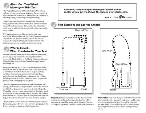 motorcycle test package|virginia motorcycle skills test.